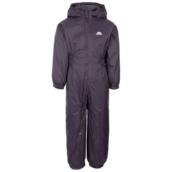Trespass Kids Unisex Dripdrop Padded Waterproof Rain Suit (Dark Grey) - Image 1