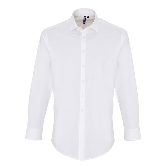 Premier Heren rekken pasvorm popeline lange mouwen shirt - Image 1