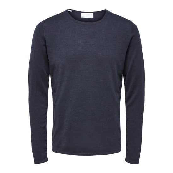 Selected Rocks knit crew neck dark sapphire - Image 1