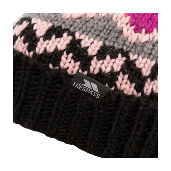 Trespass Barn Twiglet Chunky Stickad Fleece Fodrad Mössa (Lila Orkidé) - Image 5