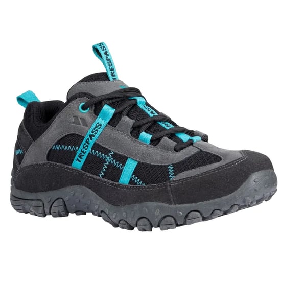 Trespass Womens/Ladies Fell Lightweight Walking Shoes (Charcoal/Teal) - Image 4