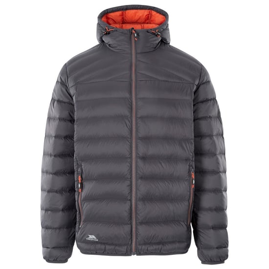 Trespass Mens Whitman II Down Jacket (Mörkgrå/Burnt Orange) - Image 1