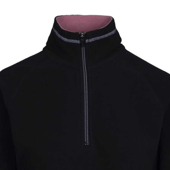 Trespass Womens/Ladies Skylar Fleece Top (Black/Light Mulberry) - Image 4