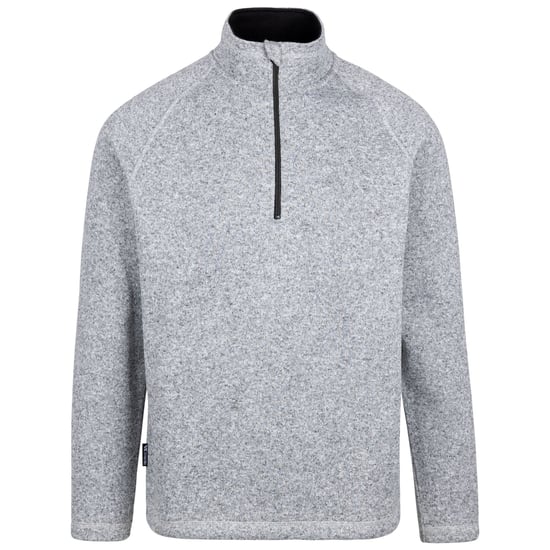 Trespass Mens Corsham Marl Half Zip Fleece Top (Grey) - Image 1