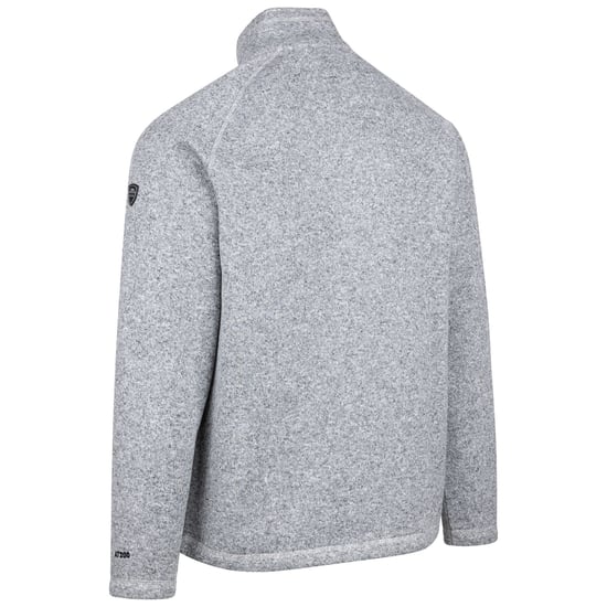 Trespass Mens Corsham Marl Half Zip Fleece Top (Grey) - Image 2