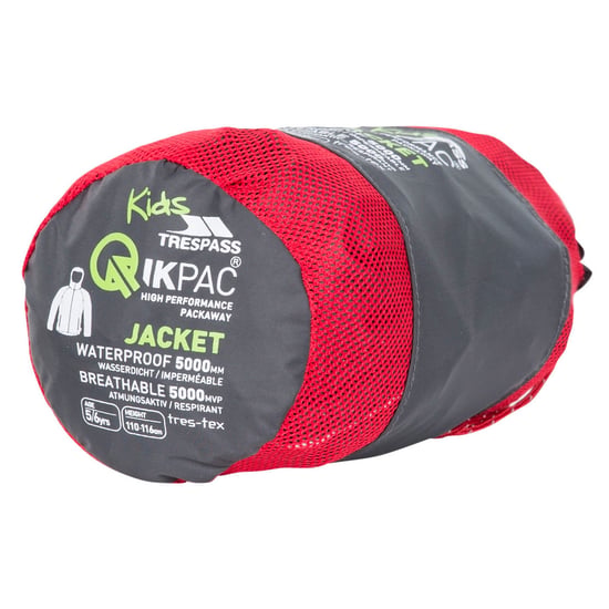 Trespass Kinderen/kinderen qikpac x unisex packaway jacket - Image 3
