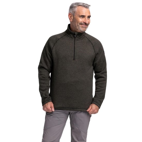 Trespass Mens Corsham Marl Half Zip Fleece Top (Dark Vine) - Image 4