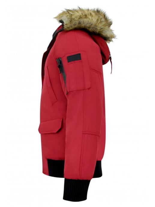 Enos Korte winterjas met faux bontkraag - Image 6