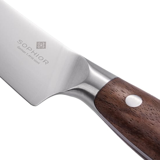 Sophior Koksmes 14 cm – duits staal en walnoothouten handvat - Image 4