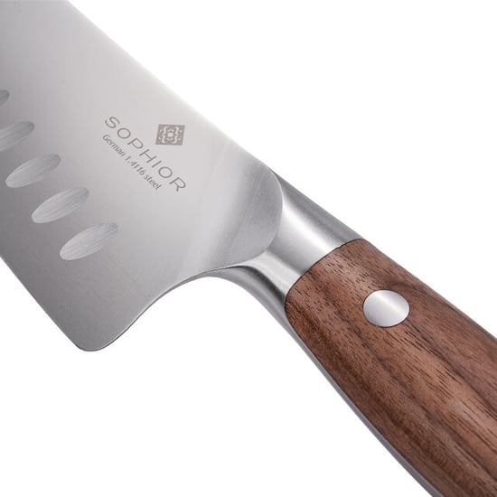 Sophior Koksmes & santoku – duits staal en walnoothouten handvat - Image 5