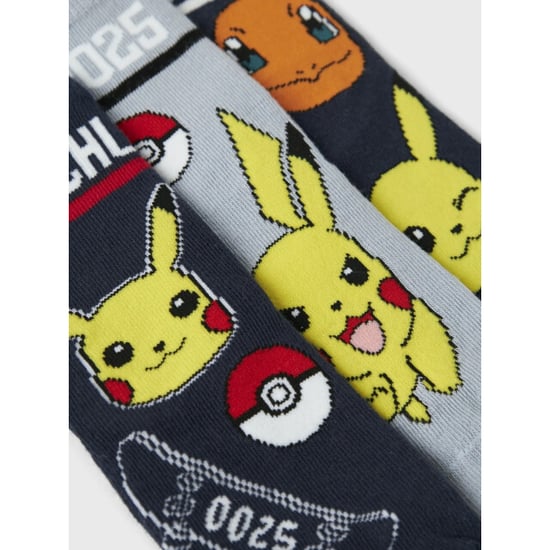 Name It Jongens sokken nmmsantiago pikachu 3-pack donkerblauw - Image 3