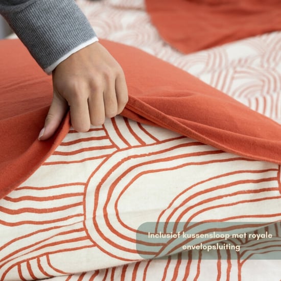Terschellinger Wolweelde Luxueuze terschellinger flanellen winter dekbedovertrekset – terracotta boho – - Image 3