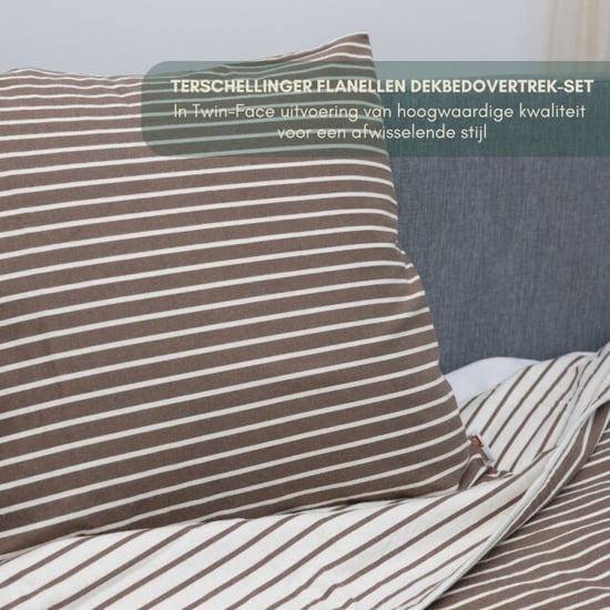 Terschellinger Wolweelde Luxueuze terschellinger flanellen winter dekbedovertrekset – warm zandbeige - Image 4
