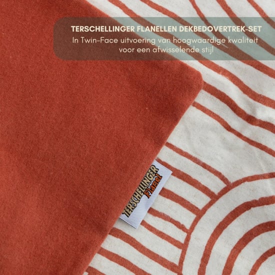 Terschellinger Wolweelde Luxueuze terschellinger flanellen winter dekbedovertrekset – terracotta boho – - Image 4