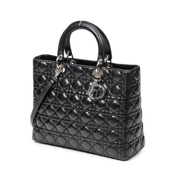Large Lady Dior Zip  Shoulder Bag - Image 2