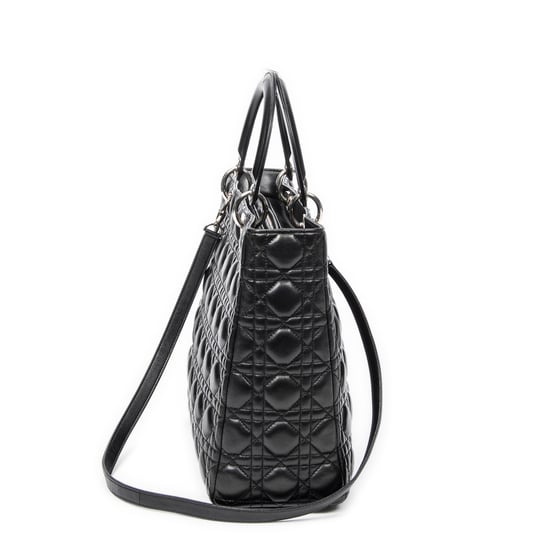 Large Lady Dior Zip  Shoulder Bag - Image 4