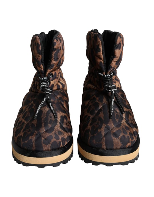 Vadderade Ankelstövlar med Leopardskinnsmönster - Image 2