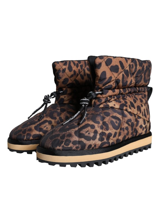 Vadderade Ankelstövlar med Leopardskinnsmönster - Image 3