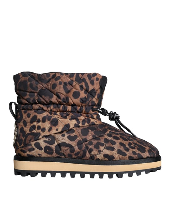 Vadderade Ankelstövlar med Leopardskinnsmönster - Image 5