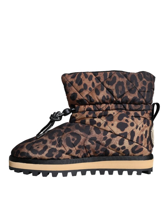 Vadderade Ankelstövlar med Leopardskinnsmönster - Image 6