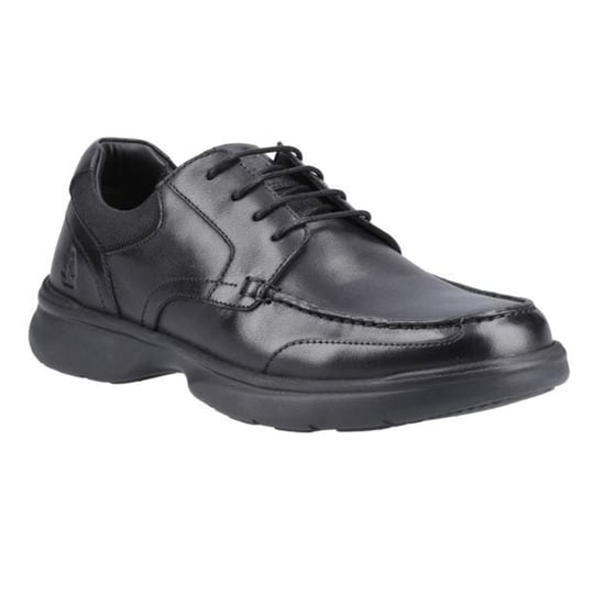 Hush Puppies Mens Hugh Leather Casual Shoes (Black) - Image 1