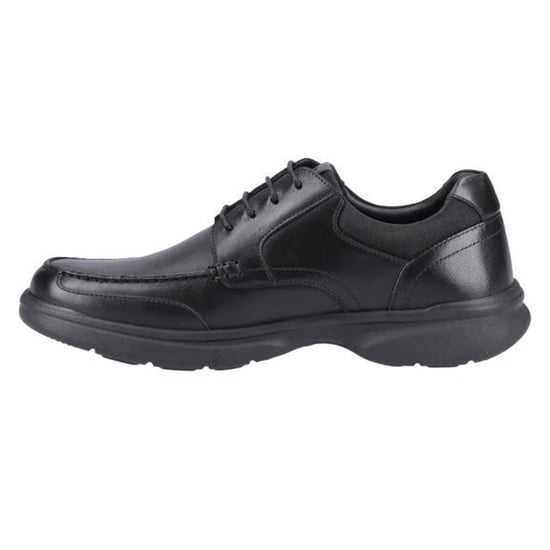 Hush Puppies Mens Hugh Leather Casual Shoes (Black) - Image 3