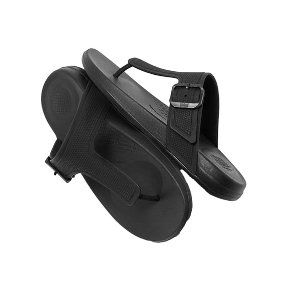 Fit Flop Dames/Dames iQushion teenslippers (Zwart) - Image 5