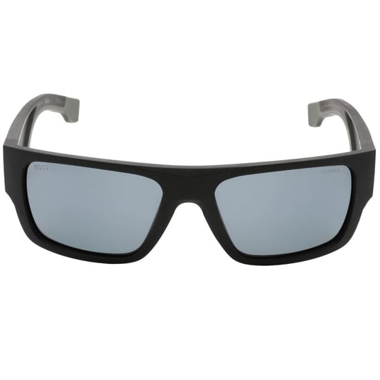 Hugo Boss Rechthoekige zonnebril heren (Mat zwart/grijs) - Image 1