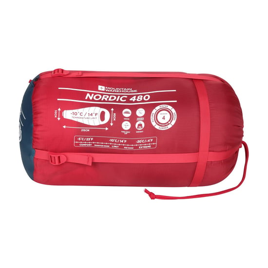 Mountain Warehouse Nordic 480 Sleeping Bag (Red) - Image 4