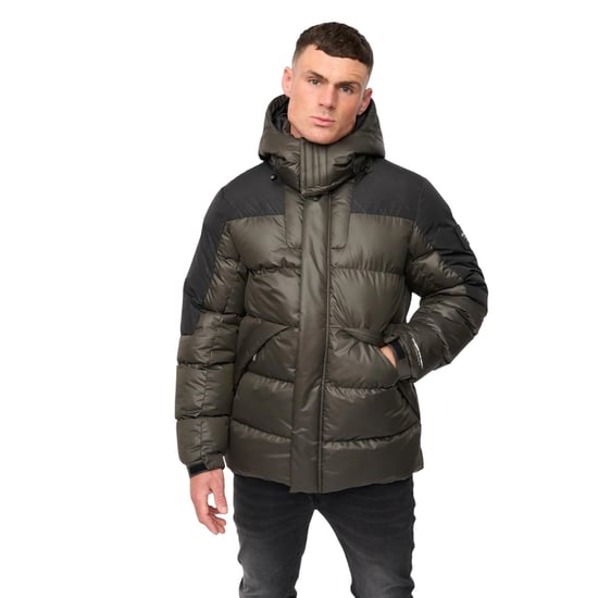Crosshatch Camptor paneljacka för män (Olive) - Image 1
