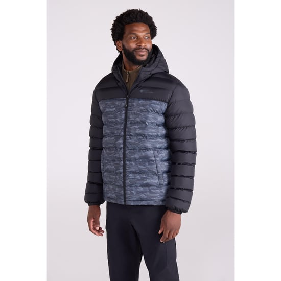 Mountain Warehouse Vadderad Seasons II Camo-jacka för herrar (Monokrom) - Image 1