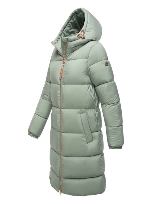 Marikoo long women’s quilted winter coat with hood – Nomadiaa - Image 3