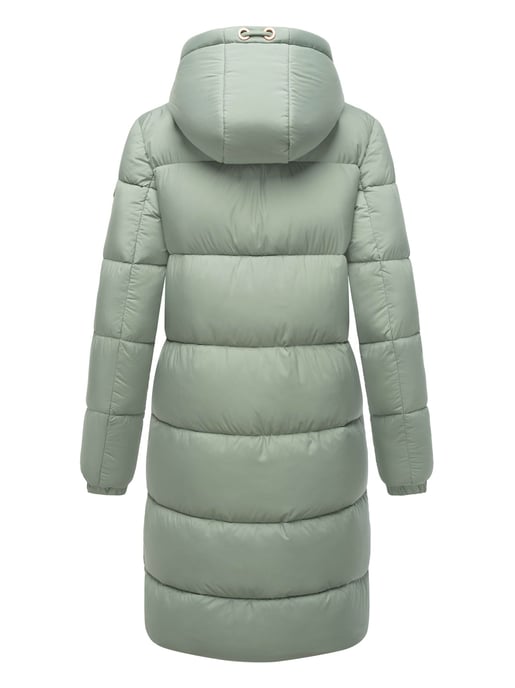 Marikoo long women’s quilted winter coat with hood – Nomadiaa - Image 4