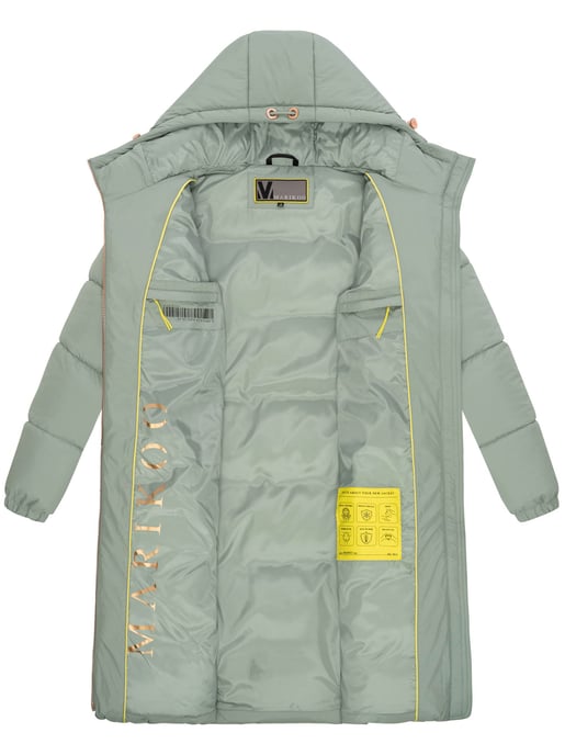Marikoo long women’s quilted winter coat with hood – Nomadiaa - Image 5