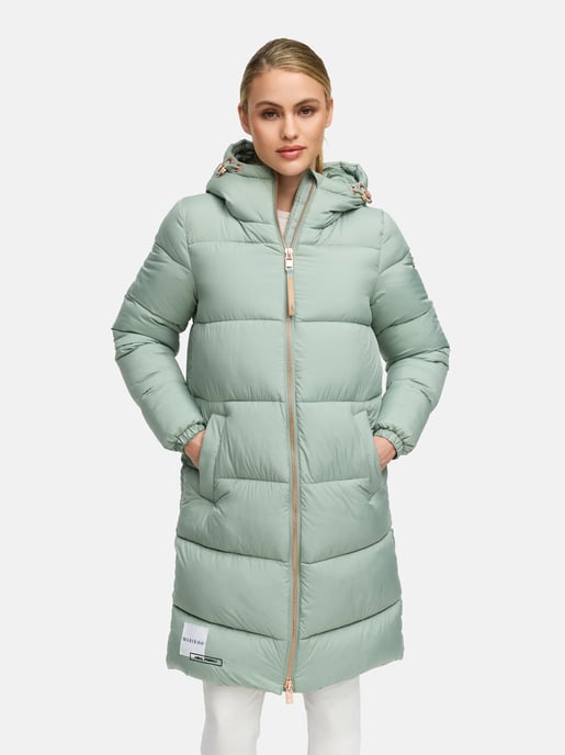 Marikoo long women’s quilted winter coat with hood – Nomadiaa - Image 6
