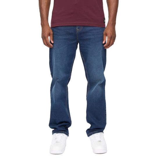 Crosshatch Herr Detendus Avslappnad Passform Jeans (Mörk Tvätt) - Image 1
