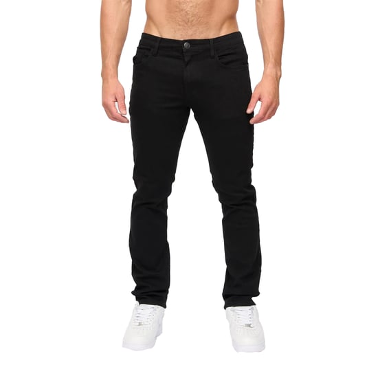 Crosshatch Mens Draker Straight Leg Jeans (Black) - Image 1
