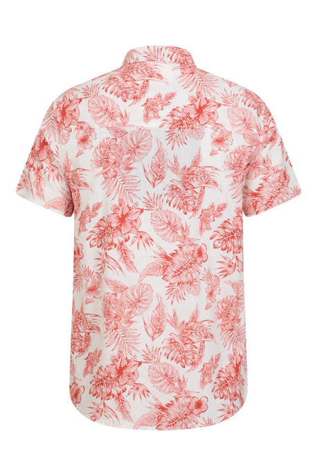 Tropical Printed Men's Short Sleeve Shirt 100% Cotton Chest Pocket Holiday Top Rust - Image 4