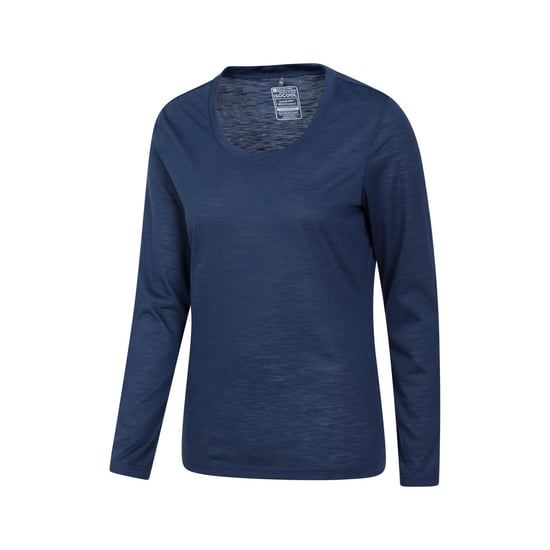 Mountain Warehouse Womens/Ladies Agra Slub Long-Sleeved Top (Navy) - Image 3