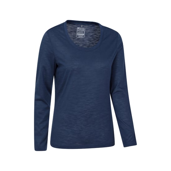 Mountain Warehouse Womens/Ladies Agra Slub Long-Sleeved Top (Navy) - Image 4