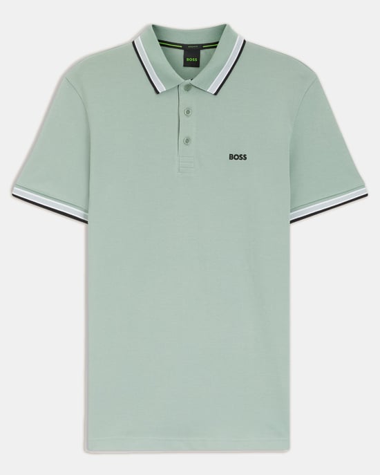 Paddy Polo Shirt in Sage Green - Image 1
