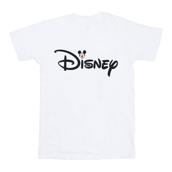 Disney Heren Mickey Mouse Hoofd Logo T-Shirt (Wit) - Image 1