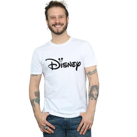 Disney Heren Mickey Mouse Hoofd Logo T-Shirt (Wit) - Image 3