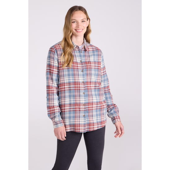 Mountain Warehouse Dames/Dames Balsem Geborsteld Flanellen Longline Shirt (Lichtblauw) - Image 1