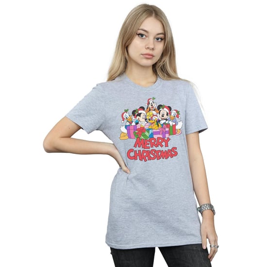 Disney Dam/Tjej - Musse Pigg och hans vänner - jul - Boyfriend-t-shirt i bomull (Sport Grå) - Image 2