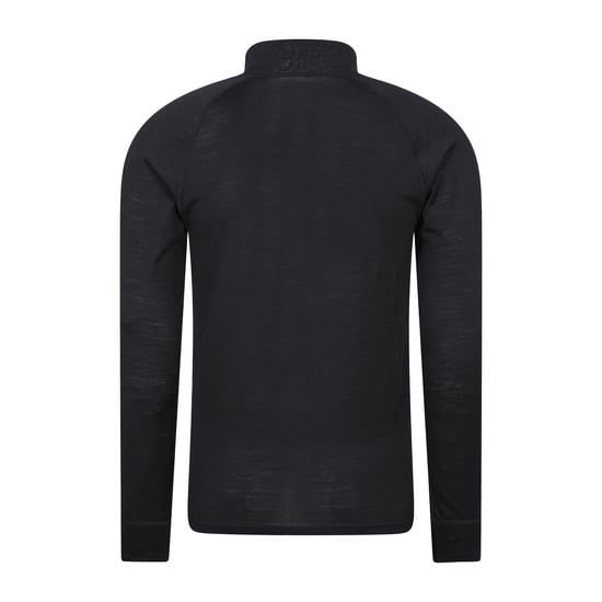 Mountain Warehouse Unisex Quest Merino Wol Thermo Top met lange mouwen voor volwassenen (Zwart) - Image 2