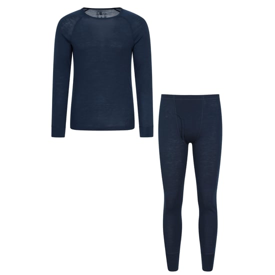 Mountain Warehouse Heren Merino Wol Thermische Basislagen Set (Marine) - Image 1