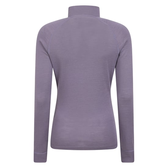 Mountain Warehouse Värmetröja i merinoull med blixtlås och hals för damer/damer (Dusky Purple) - Image 2