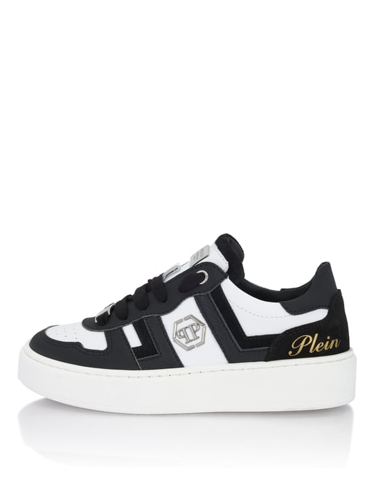 Mix Materials Low-Top Sneakers - Image 4