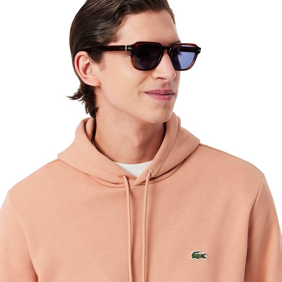 Lacoste Heren Organic Cotton Fleece Hoodie (Oranje) - Image 4